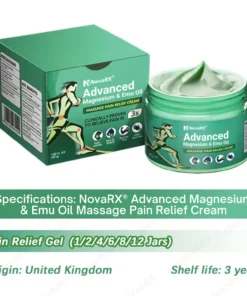 NovaRX® Advanced Magnesium & Emu Oil Massage Pain Relief Cream