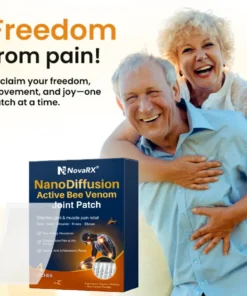NovaRX® NanoDiffusion Active Bee Venom Joint Patch Relief for Shoulder, Neck, Back Knee Pain in 10 Minutes